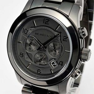 •MICHAEL KORS• all black large face watch!